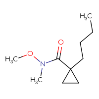 Chemical structure of 1-butyl-N-methoxy-N-methylcyclopropane-1-carboxamide - CSSB01991007598