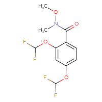 Chemical structure of 2,4-bis(difluoromethoxy)-N-methoxy-N-methylbenzamide - CSSB07054532427