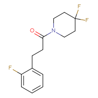 Chemical structure of 1-(4,4-difluoropiperidin-1-yl)-3-(2-fluorophenyl)propan-1-one - CSSB02015003548
