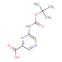 Chemical structure of 6-{[(tert-butoxy)carbonyl]amino}pyrazine-2-carboxylic acid - CSSB00010203214