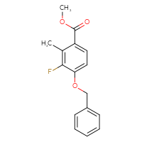 Chemical structure of methyl 4-(benzyloxy)-3-fluoro-2-methylbenzoate - CSSB03440288312