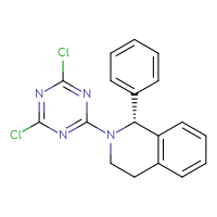 Chemical structure of (1R)-2-(4,6-dichloro-1,3,5-triazin-2-yl)-1-phenyl-1,2,3,4-tetrahydroisoquinoline - CSSB21332060392