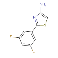 Chemical structure of 2-(3,5-difluorophenyl)-1,3-thiazol-4-amine - CSSB00012362663