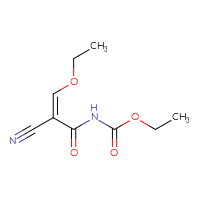Chemical structure of ethyl N-[(2Z)-2-cyano-2-(ethoxymethylidene)acetyl]carbamate - CSSB00025773922