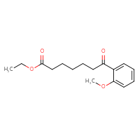 Chemical structure of ethyl 7-(2-methoxyphenyl)-7-oxoheptanoate - CSSB00020572234