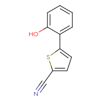 Chemical structure of 5-(2-hydroxyphenyl)thiophene-2-carbonitrile - CSSB00013172368
