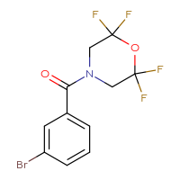 Chemical structure of 4-(3-bromobenzoyl)-2,2,6,6-tetrafluoromorpholine - CSSB02021845533