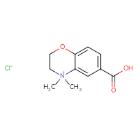Chemical structure of 6-carboxy-4,4-dimethyl-3,4-dihydro-2H-1,4-benzoxazin-4-ium chloride - CSSB00000719747