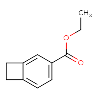 Chemical structure of ethyl bicyclo[4.2.0]octa-1,3,5-triene-3-carboxylate - CSSB00134614993