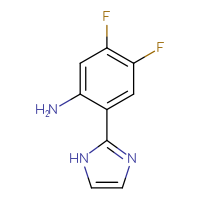 Chemical structure of 4,5-difluoro-2-(1H-imidazol-2-yl)aniline - CSSB00102686161
