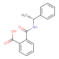 Chemical structure of 2-{[(1R)-1-phenylethyl]carbamoyl}benzoic acid - CSSB00000092201