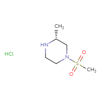 Chemical structure of (3R)-1-methanesulfonyl-3-methylpiperazine hydrochloride - CSSB02495351171