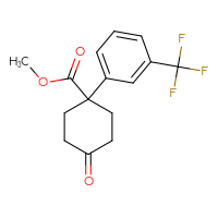 Chemical structure of methyl 4-oxo-1-[3-(trifluoromethyl)phenyl]cyclohexane-1-carboxylate - CSSB00020683244