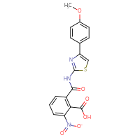 Chemical structure of 2-{[4-(4-methoxyphenyl)-1,3-thiazol-2-yl]carbamoyl}-6-nitrobenzoic acid - CSSB03437187311