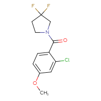 Chemical structure of 1-(2-chloro-4-methoxybenzoyl)-3,3-difluoropyrrolidine - CSSB02006549927