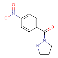 Chemical structure of 1-(4-nitrobenzoyl)pyrazolidine - CSSB00010174755