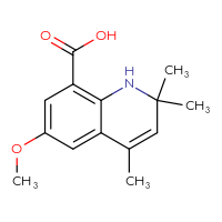 Chemical structure of 6-methoxy-2,2,4-trimethyl-1,2-dihydroquinoline-8-carboxylic acid - CSSB00102558954