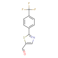 Chemical structure of 2-[4-(trifluoromethyl)phenyl]-1,3-thiazole-5-carbaldehyde - CSSB00005509653