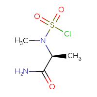 Chemical structure of (2S)-2-[(chlorosulfonyl)(methyl)amino]propanamide - CSSB06377730727