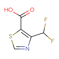 Chemical structure of 4-(difluoromethyl)-1,3-thiazole-5-carboxylic acid - CSSB00021318646