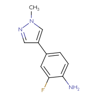 Chemical structure of 2-fluoro-4-(1-methyl-1H-pyrazol-4-yl)aniline - CSSB00011399978