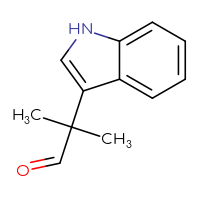 Chemical structure of 2-(1H-indol-3-yl)-2-methylpropanal - CSSB00009939775