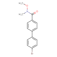 Chemical structure of 4'-bromo-N-methoxy-N-methyl-[1,1'-biphenyl]-4-carboxamide - CSSB05691487141