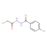 Chemical structure of 4-chloro-N'-(2-chloroacetyl)benzohydrazide - CSSB00000010309