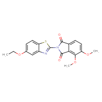 Chemical structure of 2-(5-ethoxy-1,3-benzothiazol-2-yl)-4,5-dimethoxy-2,3-dihydro-1H-isoindole-1,3-dione - CSSB00026732474
