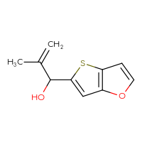 Chemical structure of 2-methyl-1-{thieno[3,2-b]furan-5-yl}prop-2-en-1-ol - CSSB21246486628