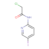 Chemical structure of 2-chloro-N-(5-iodopyridin-2-yl)acetamide - CSSB00009828043