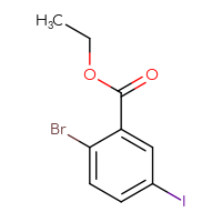 Chemical structure of ethyl 2-bromo-5-iodobenzoate - CSSB00012360513