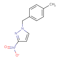 Chemical structure of 1-[(4-methylphenyl)methyl]-3-nitro-1H-pyrazole - CSSB00010003340