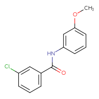 Chemical structure of 3-chloro-N-(3-methoxyphenyl)benzamide - CSSB00046134969