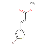 Chemical structure of methyl (2E)-3-(5-bromothiophen-3-yl)prop-2-enoate - CSSB00102710043