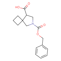 Chemical structure of 6-[(benzyloxy)carbonyl]-6-azaspiro[3.4]octane-8-carboxylic acid - CSSB00030025487