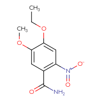 Chemical structure of 4-ethoxy-5-methoxy-2-nitrobenzamide - CSSB01996701609