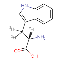 Chemical structure of (2S)-2-amino-3-(1H-indol-3-yl)(²H₃)propanoic acid - CSSB00102518521