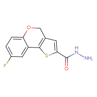 Chemical structure of 8-fluoro-4H-thieno[3,2-c]chromene-2-carbohydrazide - CSSB00015307358