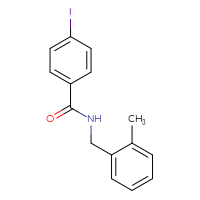 Chemical structure of 4-iodo-N-[(2-methylphenyl)methyl]benzamide - CSSB00000591878