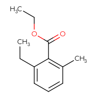 Chemical structure of ethyl 2-ethyl-6-methylbenzoate - CSSB00009852477