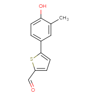 Chemical structure of 5-(4-hydroxy-3-methylphenyl)thiophene-2-carbaldehyde - CSSB00010139330