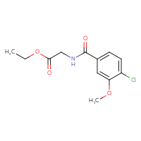 Chemical structure of ethyl 2-[(4-chloro-3-methoxyphenyl)formamido]acetate - CSSB02006126801
