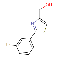 Chemical structure of [2-(3-fluorophenyl)-1,3-thiazol-4-yl]methanol - CSSB00012306542