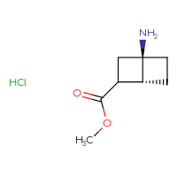 Chemical structure of methyl (1R,4R)-4-aminobicyclo[2.2.0]hexane-2-carboxylate hydrochloride - CSSB21284866251