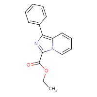 Chemical structure of ethyl 1-phenylimidazo[1,5-a]pyridine-3-carboxylate - CSSB00020638905