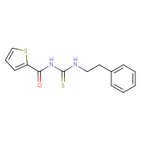 Chemical structure of 1-(2-phenylethyl)-3-(thiophene-2-carbonyl)thiourea - CSSB00025728418