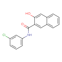 Chemical structure of N-(3-chlorophenyl)-3-hydroxynaphthalene-2-carboxamide - CSSB00020681141