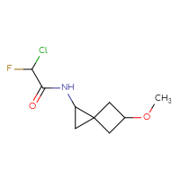Chemical structure of 2-chloro-2-fluoro-N-{5-methoxyspiro[2.3]hexan-1-yl}acetamide - CSSB09891783083