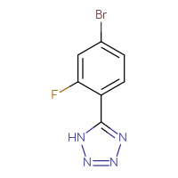 Chemical structure of 5-(4-bromo-2-fluorophenyl)-1H-1,2,3,4-tetrazole - CSSB00012348796